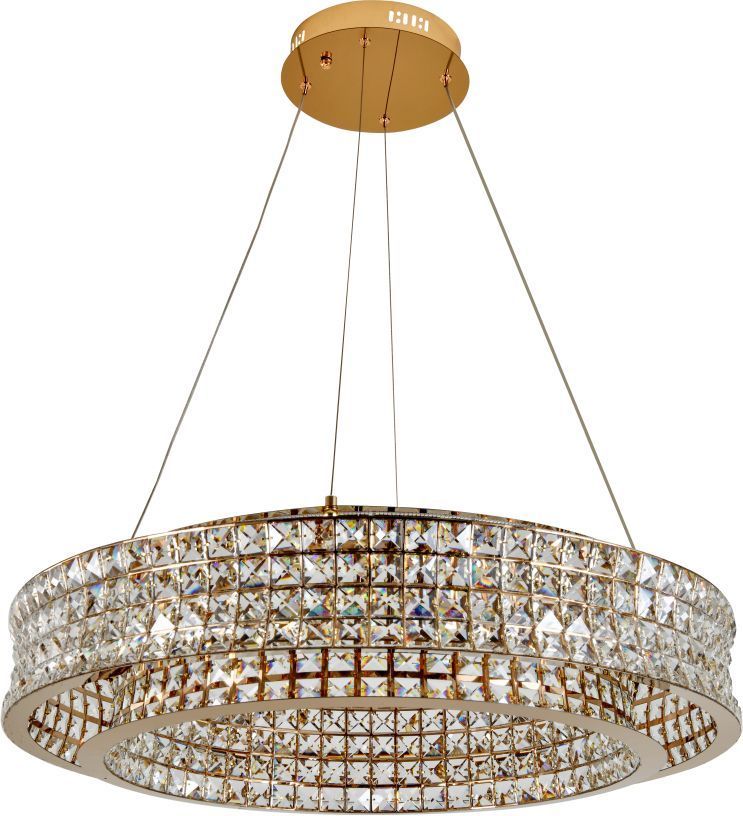 Подвесная люстра 80 см, 100W, 3000-6000K, Stilfort Karnelli 4024/03/08P, золото