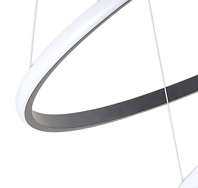 Светильник подвесной 20/40/60 см, LED 75W 4000K антрацит Zortes Ringolight ZRS.33321.75C