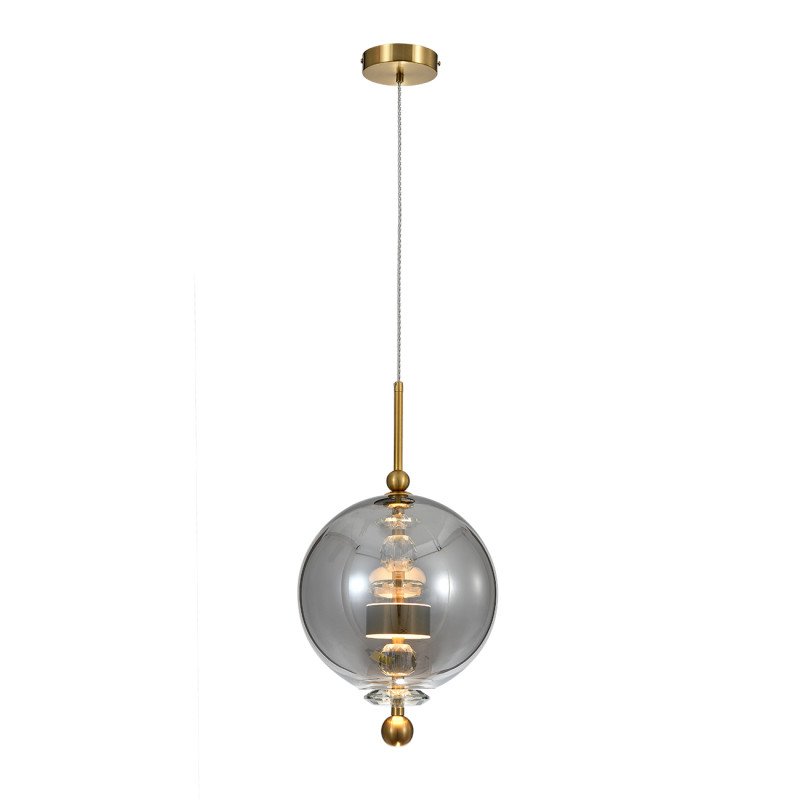 Подвесной светильник 25*25*189 см, LED, 7W, 4000К, Indigo ILLUSIONE V000187L бронзовый, 11055/1P Smoke
