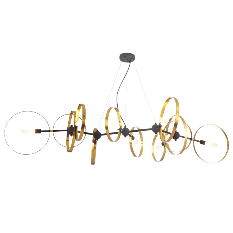 Люстра 84*66 см Crystal Lux ARMONICA SP8 BLACK/BRASS V2 Черный+латунь