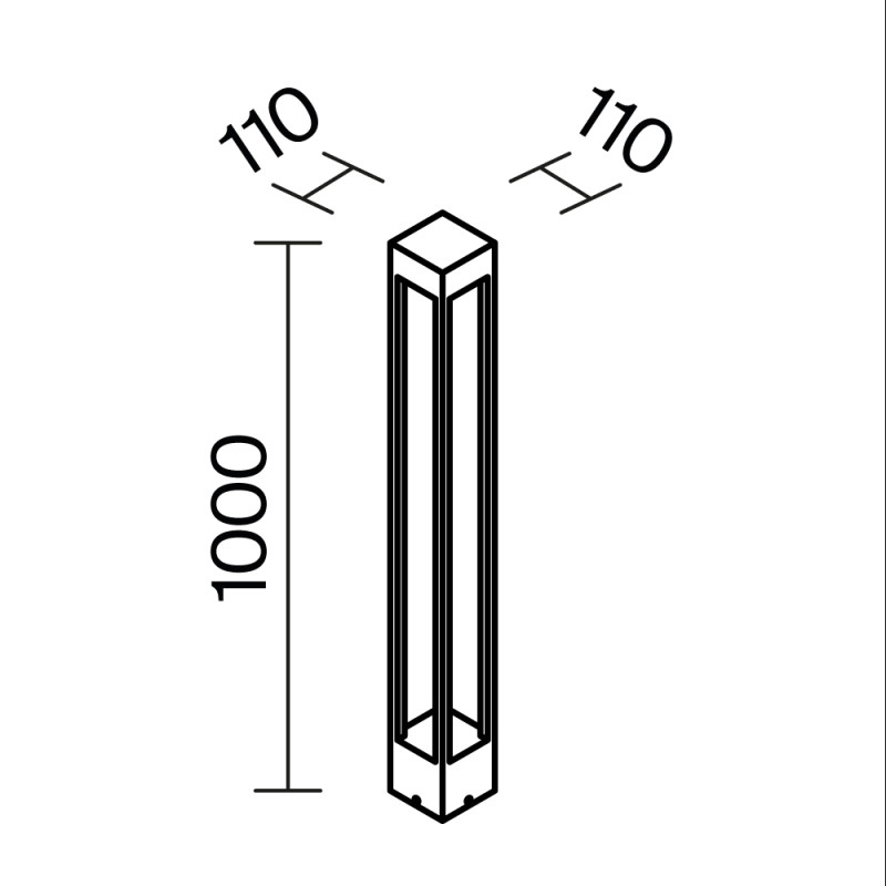 Светодиодный светильник 100 см, 10W, 3000K, Maytoni Elbe O424FL-L10GF, графит