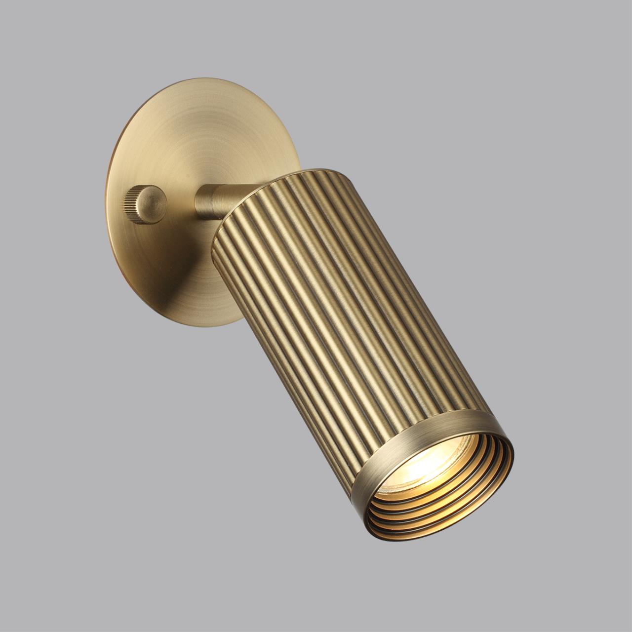 Настенный светильник 5,6*12,2 см, 1*LED GU10*10W Odeon Light MANCHESTER 7013/1WA бронзовый