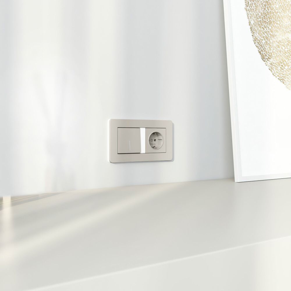 W1210104 Выключатель одноклавишный с подсветкой, дымчатый Werkel, 4690389211867