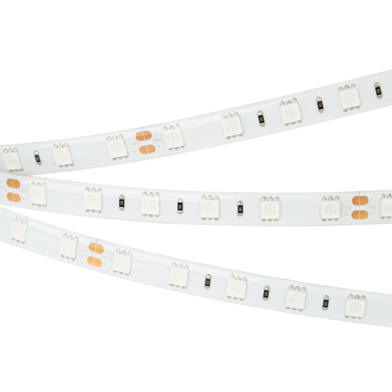 Лента RTW 2-5000SE 24V Red 2x (5060, 300 LED, LUX) (Arlight, 14.4 Вт/м, IP65) 015597. Цена указана за 5 метров. Продается кратно 5 метрам.