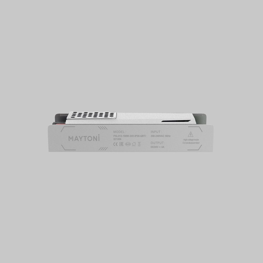 Блок питания 24V, 100W к светодиодной ленте Led Strip 821006 16*4,8*-2,8 см, Maytoni 821006, Серебро