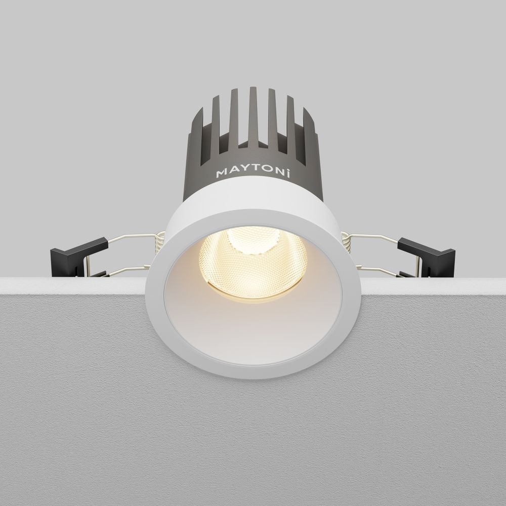 Встраиваемый светильник 8*10 см, вр 7 см, *LED*15W, 3000K, Maytoni Dip DL117-15W-3K-W, Белый