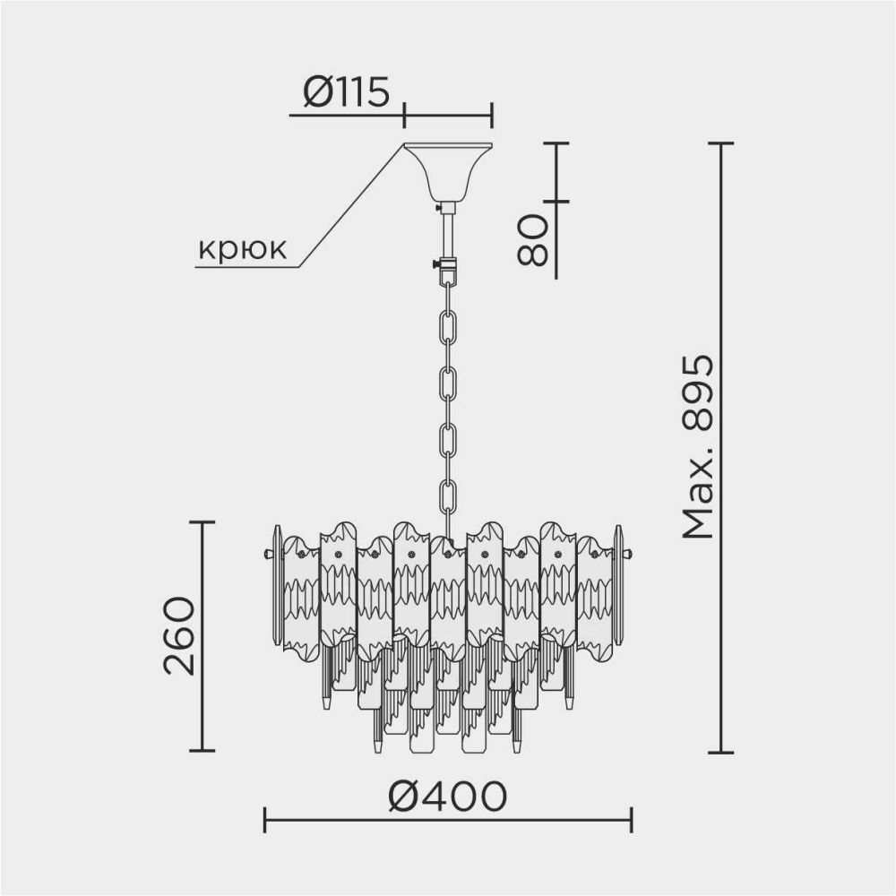 Подвесная люстра MODELUX ML.7083.8 GD