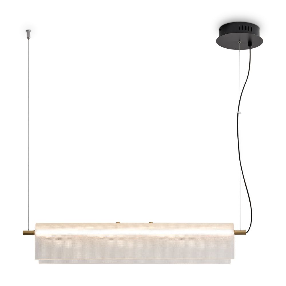 Подвесной светильник 68*9*14,5-163,5 см, LED*20W, 2700K, Freya Loyd FR5556PL-L22BBS, Черный и Латунь