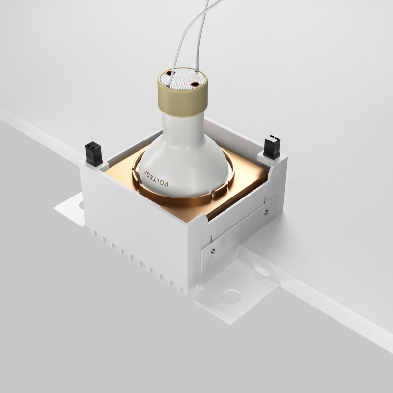 Светильник 13 см, Technical DL051-01-GU10-SQ-WMG, золото