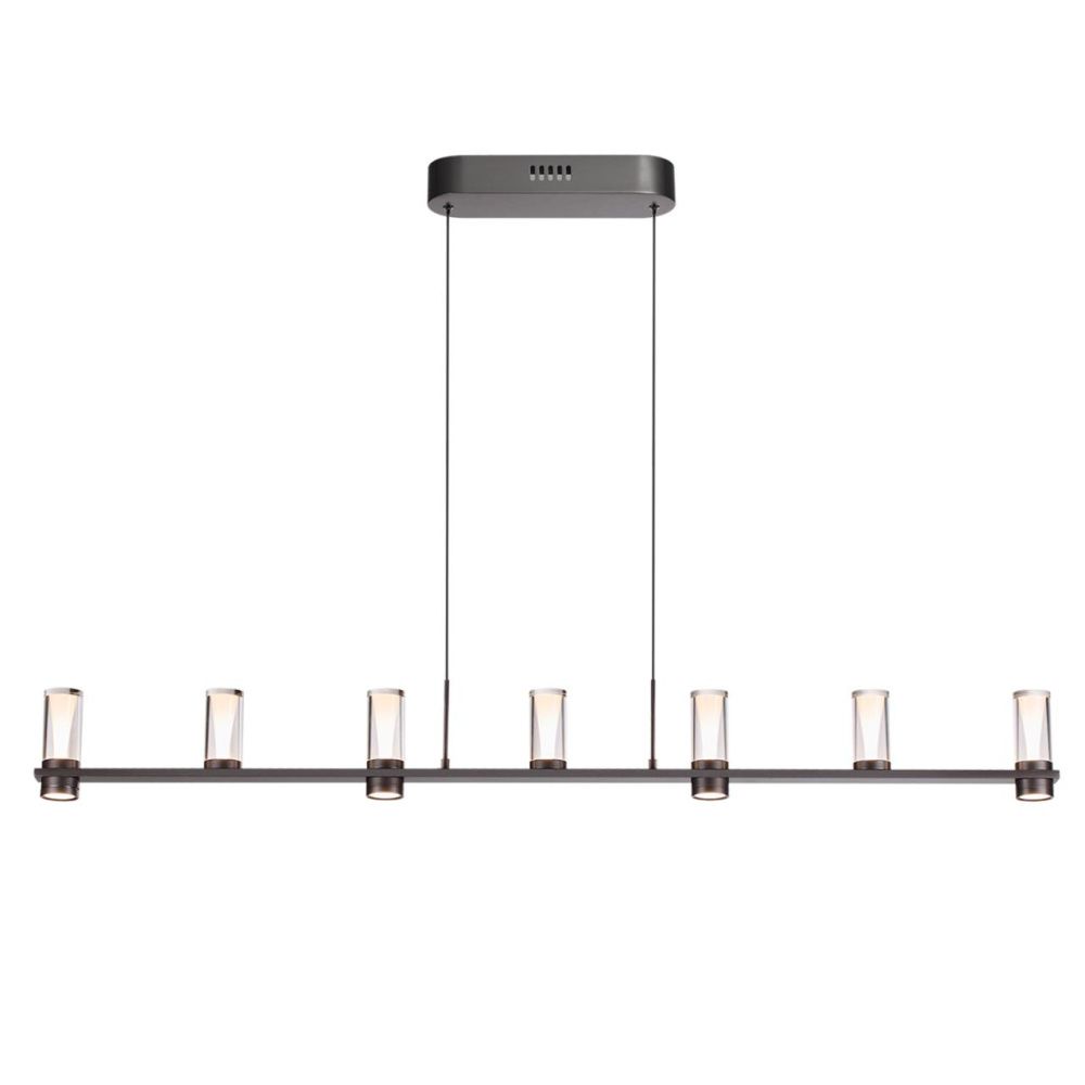 Подвесной светильник 120*5*200- см, 7*LED*40W, 3000K, Odeon Light Defance 7143/45L, черный