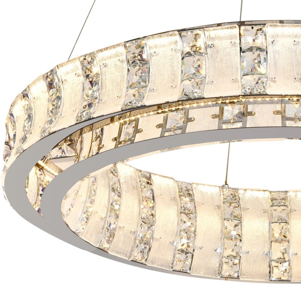 Люстра подвесная 80 см, 100W, 3000-6000K, Stilfort 4037/09/08P, хром