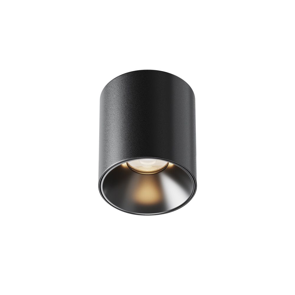 Потолочный светильник 6 см, LED*5W, 3000K, Maytoni Alfa LED 50° C064CL-5W3K-RD-B, Черный