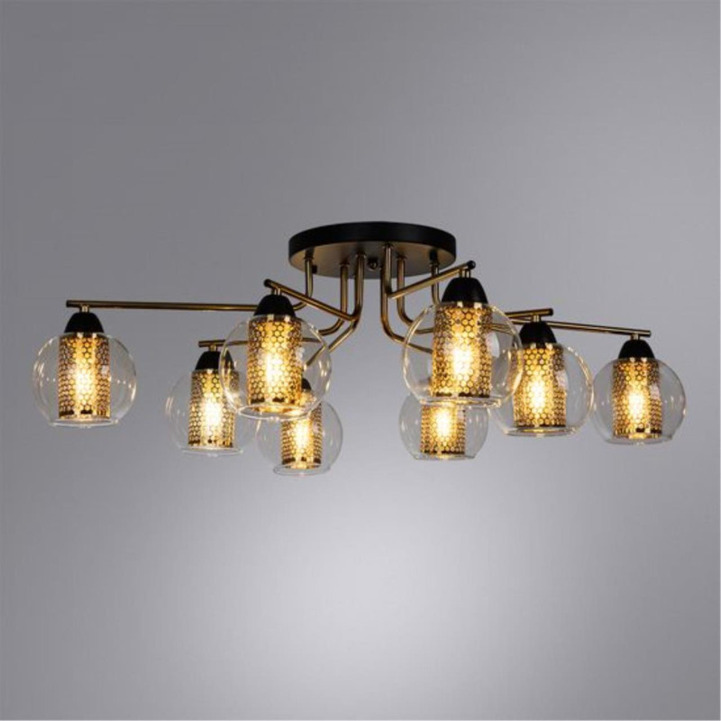 Люстра 75*26 см, 8 E14*40W,  К, Arte Lamp Manchester A7045PL-8BK, Черный