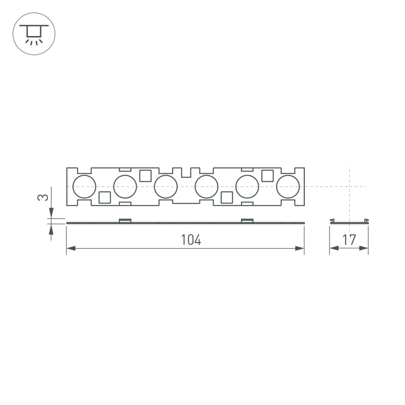 Экран Arlight 041791 54*1,9*1,07 см. Цена указана за 1 комплект.