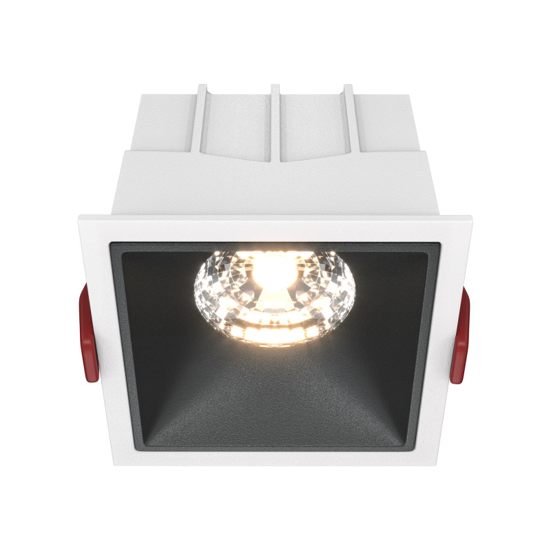 Светильник 9 см, 15W, 3000K, Technical DL043-01-15W3K-D-SQ-WB, белый-черный, 36°, Dim, Triac