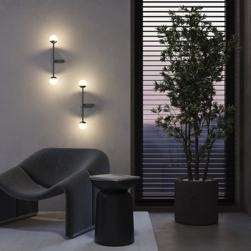 Бра 14,1*13*48 см, LED, 10W, 3000К, Maytoni TOUCH MOD285WL-L10B3K черный