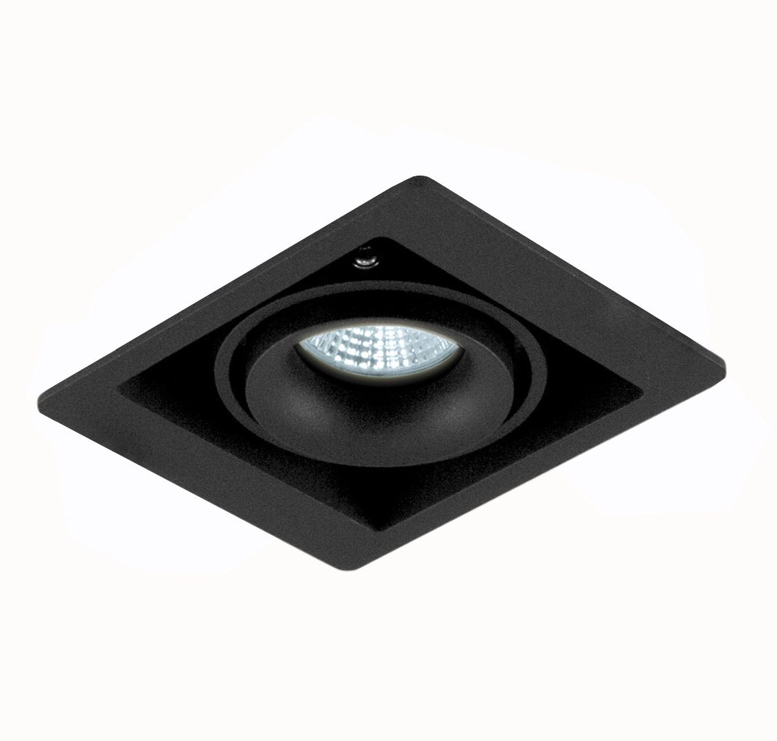 Встраиваемый светильник Donolux DL18615/01WW-SQ Shiny black/Black Блестящий черный/черный