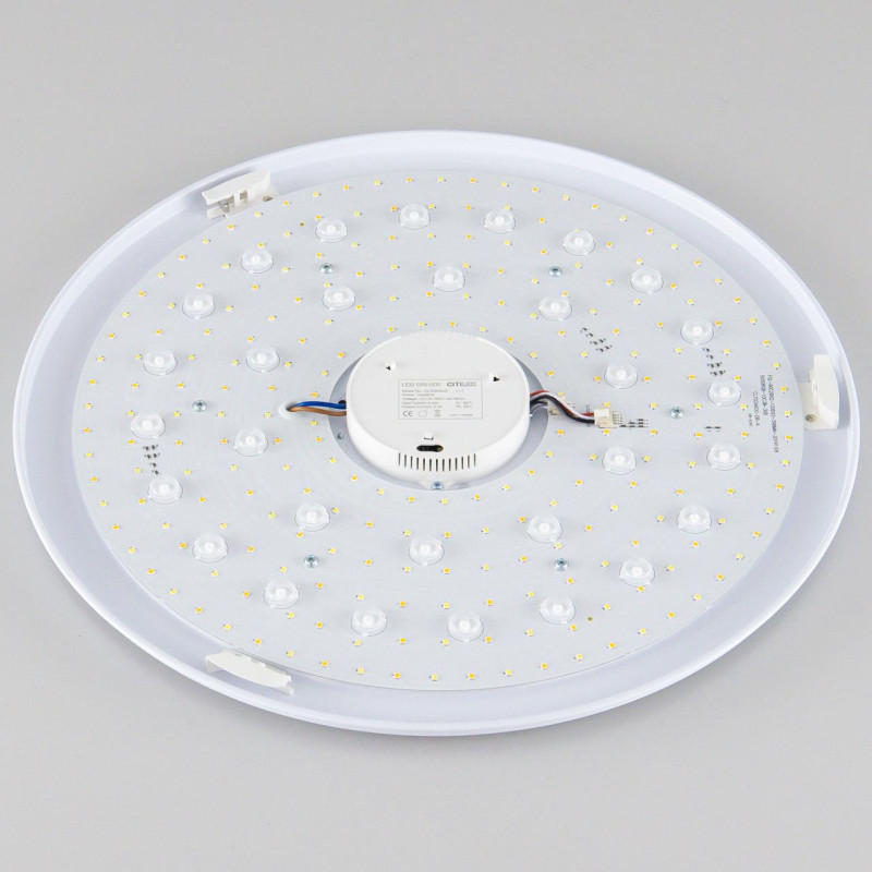 Светильник 52 см, 65W, 3000-5500K, 5200Lm, 21 м2 Citilux Старлайт CL703A61G, матовый хром, Алиса, пульт, плафон белый матовый