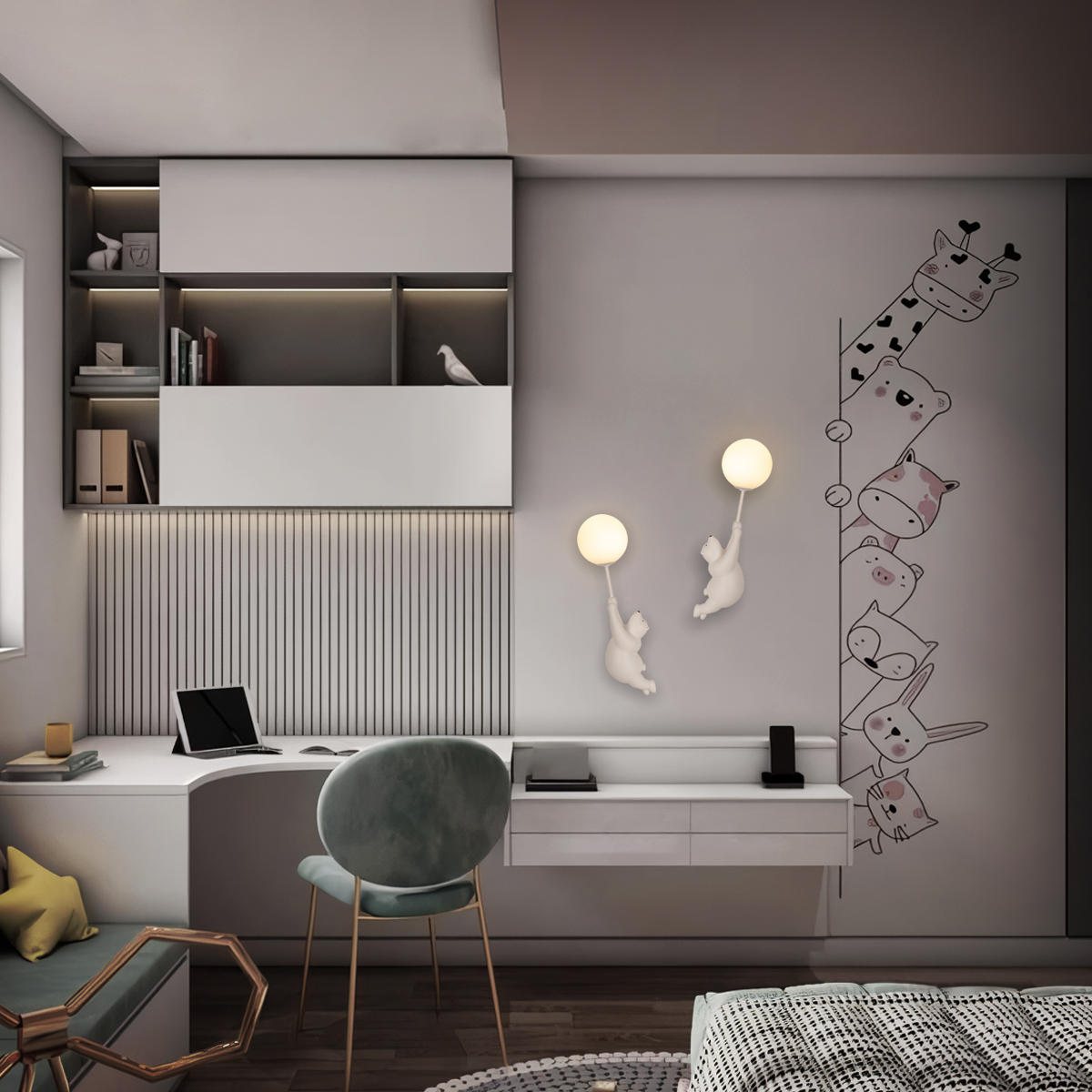 Светильник 37 см, Loft It Teddy 10030W/A, белый