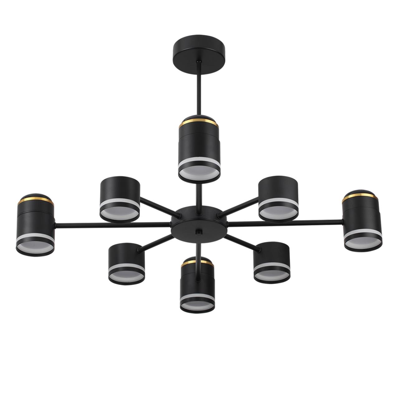 Люстра потолочная 79*31/51 см, 8*GX53*10W+4*LED*5W 2700K Lumion Virsava 8234/8C черный