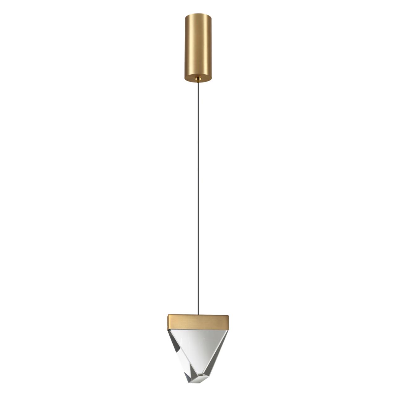 Подвесной светильник 10,3*174,9 см, 1 LED*5W, 3000 К, Odeon Light Ray, латунь 6678/5L