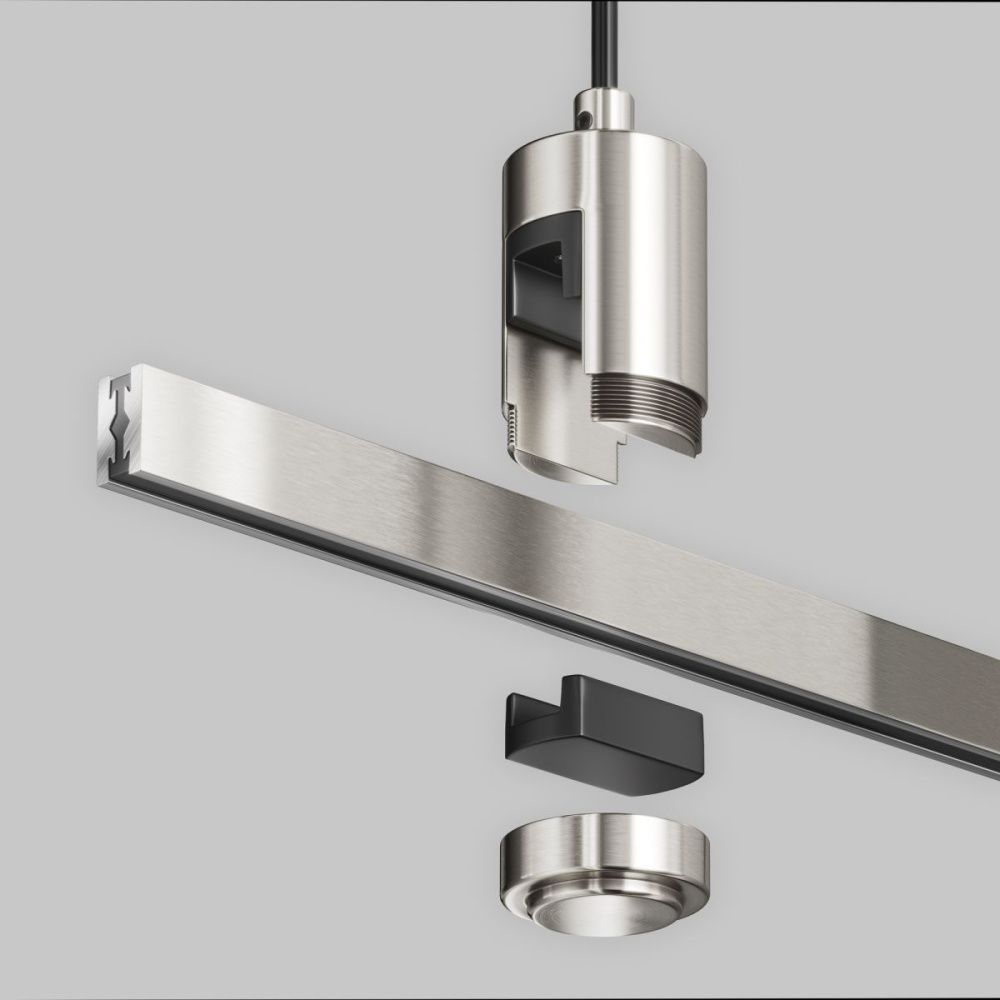 Подвес тросовый с вводом питания Maytoni Flarity TRA157SW-B1-PT, серебро