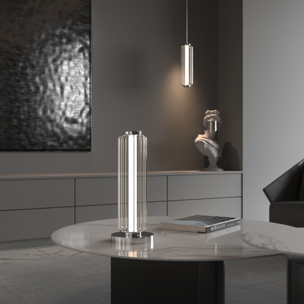 Настольная лампа 40 см, 7W, 4000K, Eurosvet 4690389218590, хром