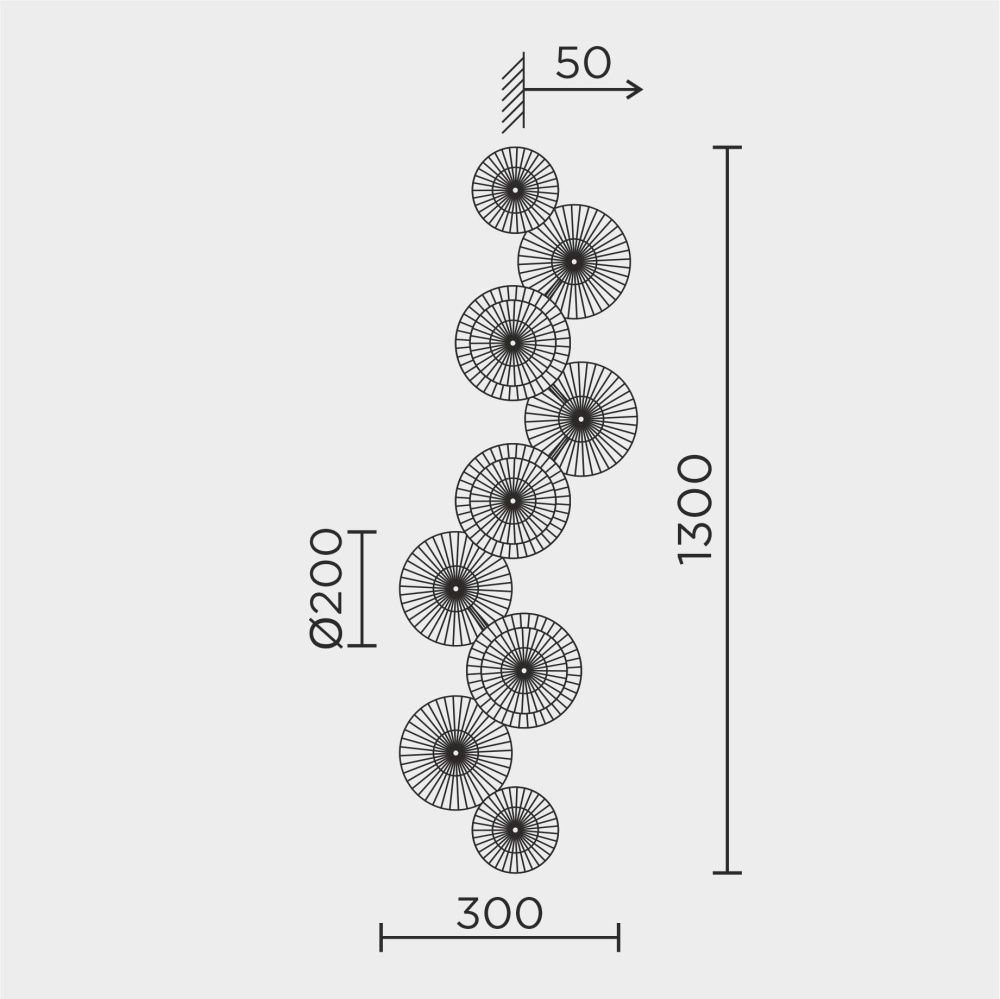 Настенный светильник 32*120 см, 27W 3000-6000K MODESTYLE MS.1501.09 золото