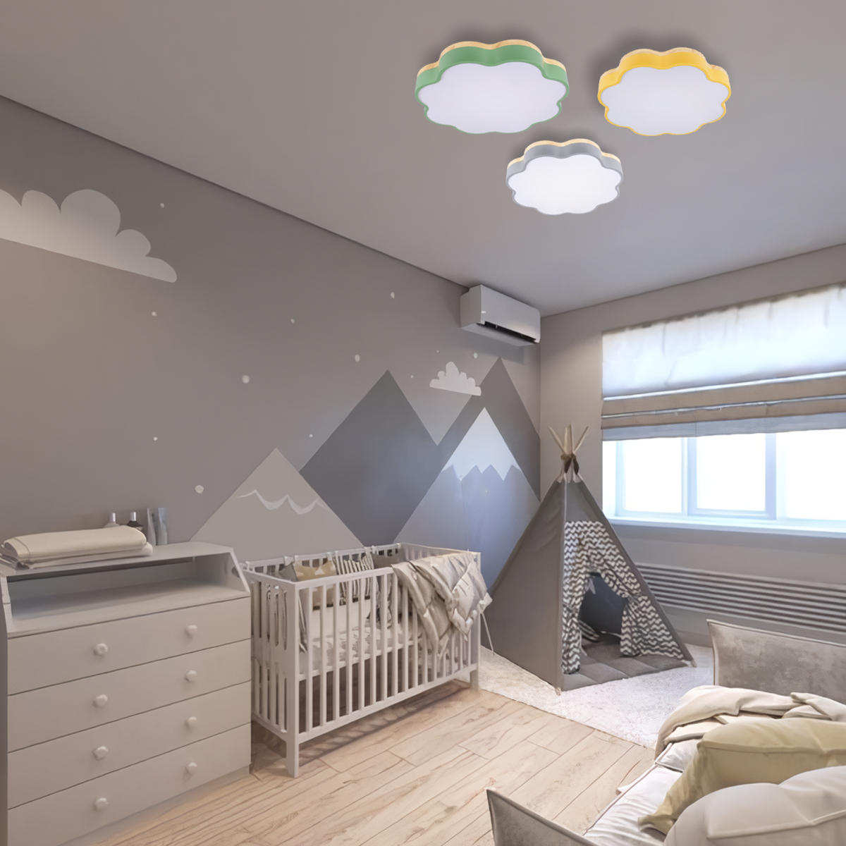 Потолочный светильник 50*7 см, 1*LED*36W 4000K голубой LOFT IT Axel 10225/36 Blue