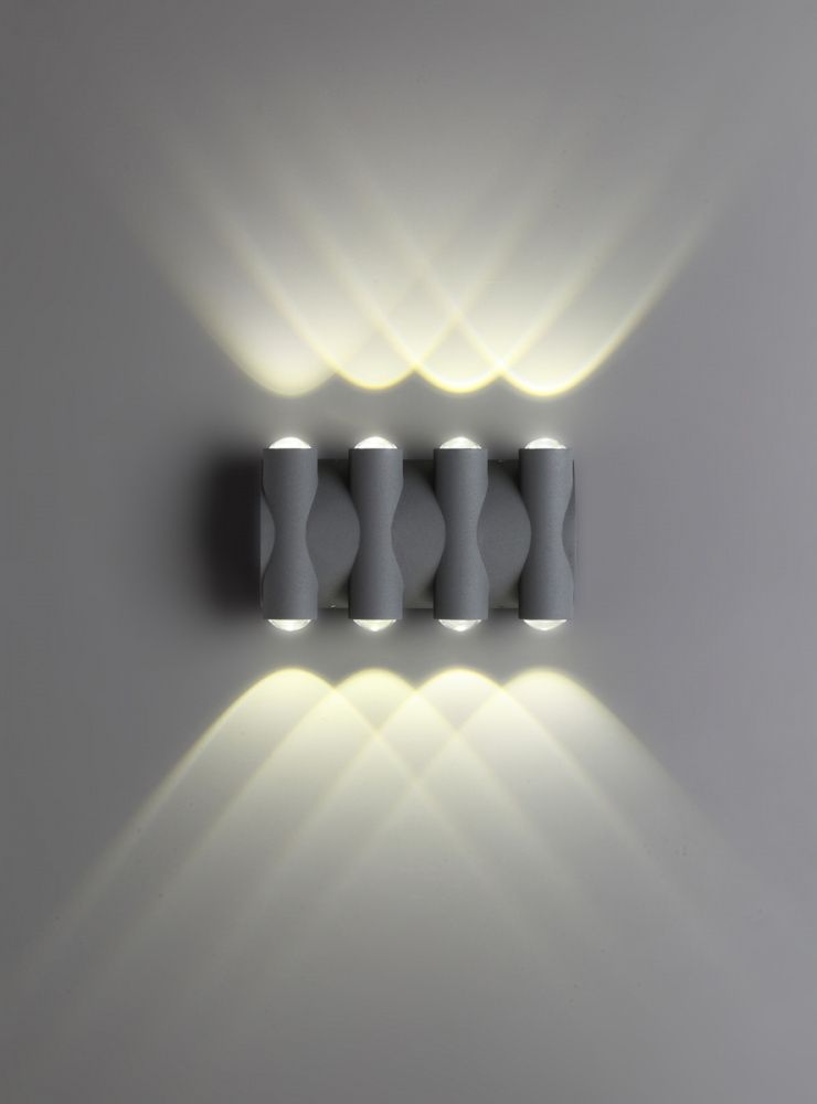 Уличный настенный светодиодный светильник Novotech Calle 358568, 8W LED, 4000K, темно-серый