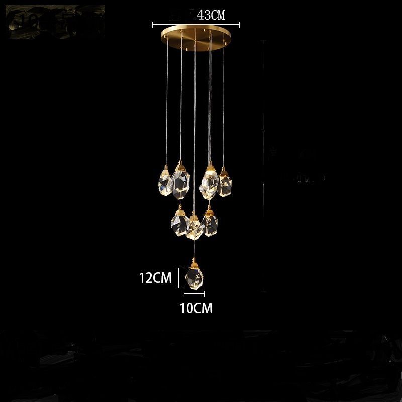 Подвесной светильник CRISTEL ONE D43 26*50*50 см, 10*LED*5W, 3000, 4000, 5000K, ImperiumLoft CRISTEL-ONE01, Латунь