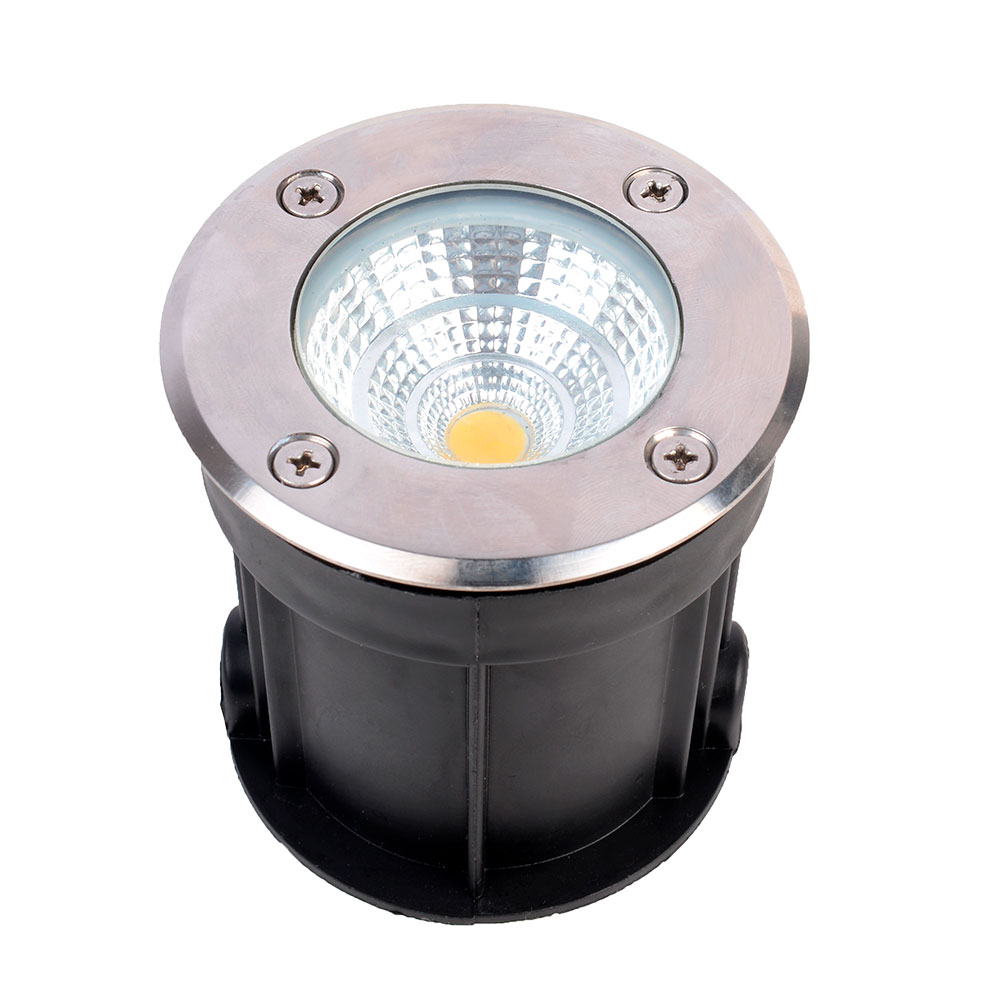 Встраиваемые в грунт светильники 8*8 см, 1*LED, 5W, 4000K Arte Lamp Piazza A6205IN-1SS, Матовое Серебро