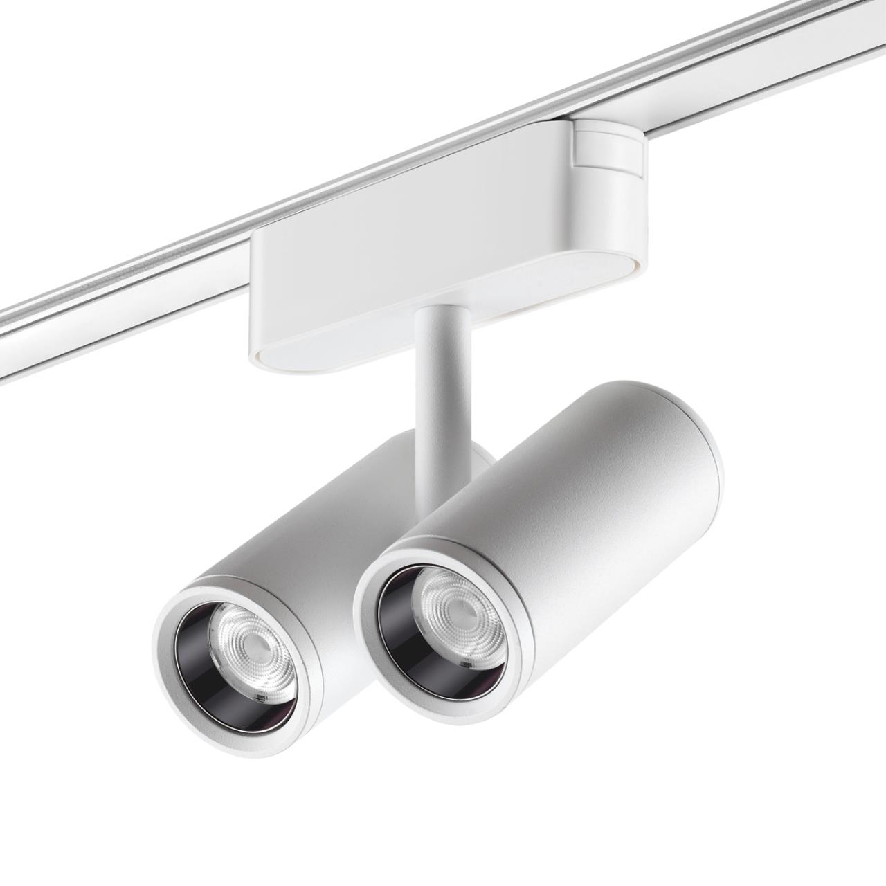 Трековый светильник 11,5*4,2*13,2 см, LED*1*2*8W, 4000 К, Novotech 359109 Smal Shino, белый