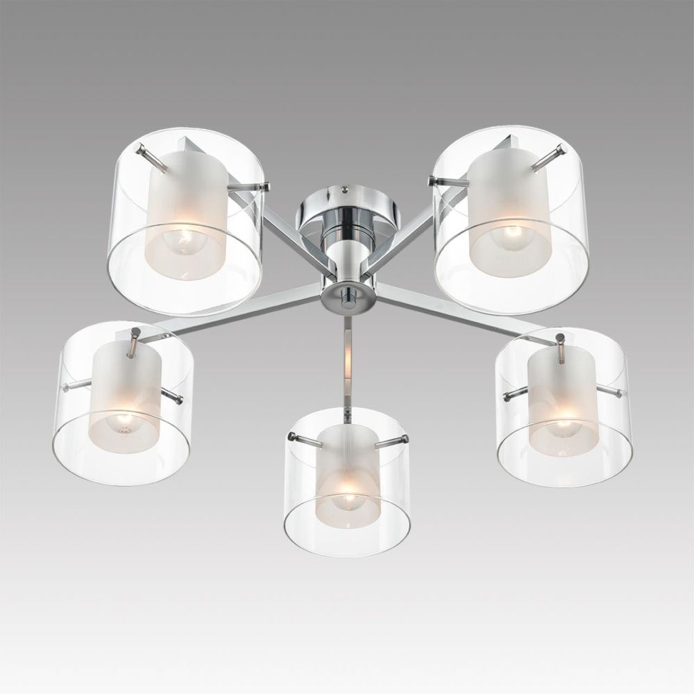 Люстра потолочная *69*-25 см, 5*E14*40W, Lumion VERDI 8261/5C, хром, прозрачный