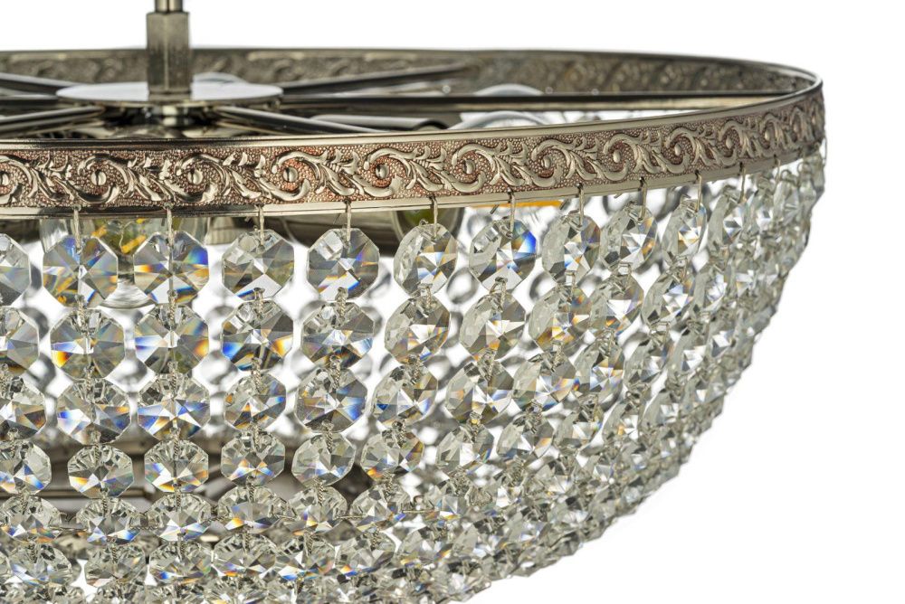 Люстра потолочная *40*25 см, 5*E27*60W, Arti Lampadari Castellana Nh Castellana E 1.3.40.501 NH, Матовый никель