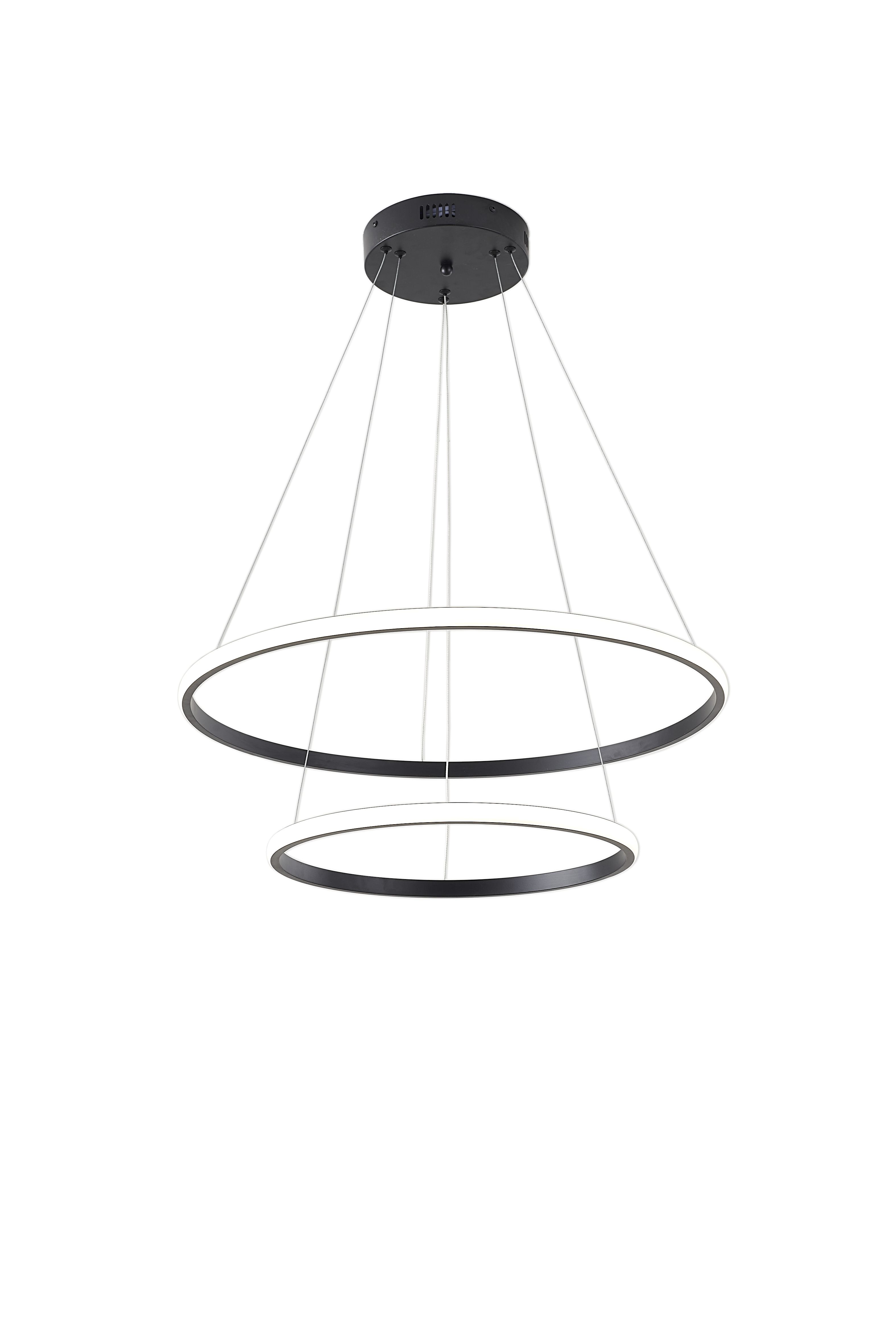 Светильник подвесной 40/60 см, LED 63W 4000K антрацит Zortes Ringolight ZRS.33321.63C