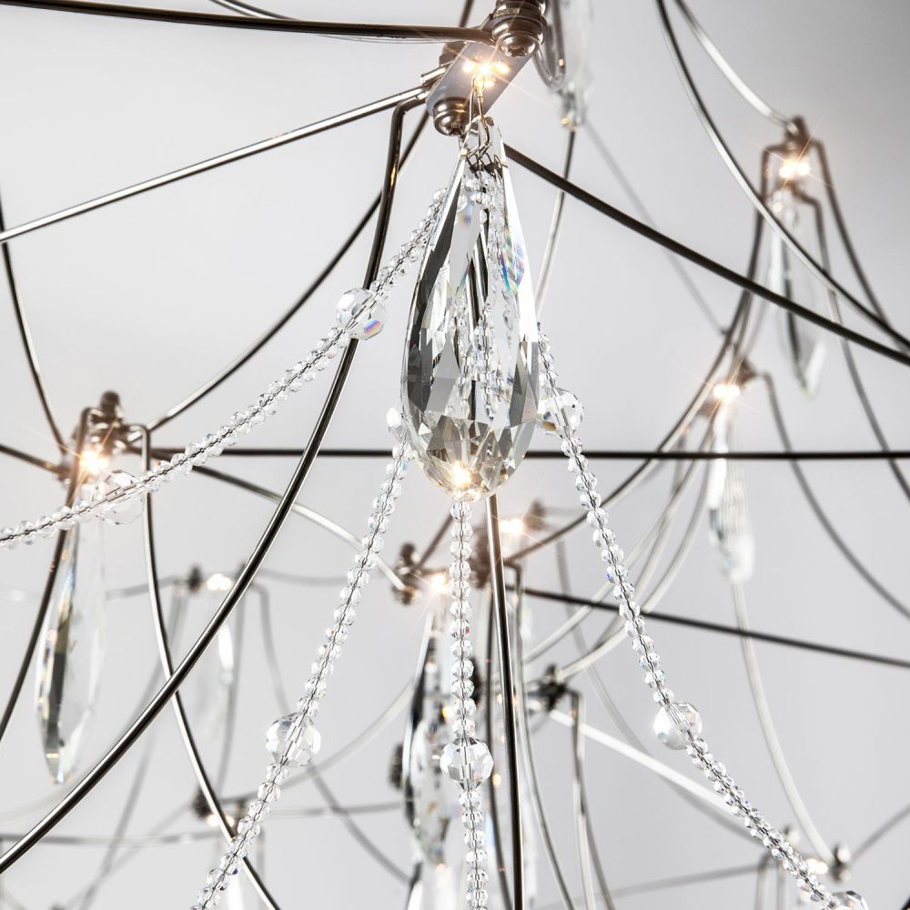 Подвесная люстра 100 см, 48W, 3000-6000K, MODELUX premium ML.5603.1000P CH, хром