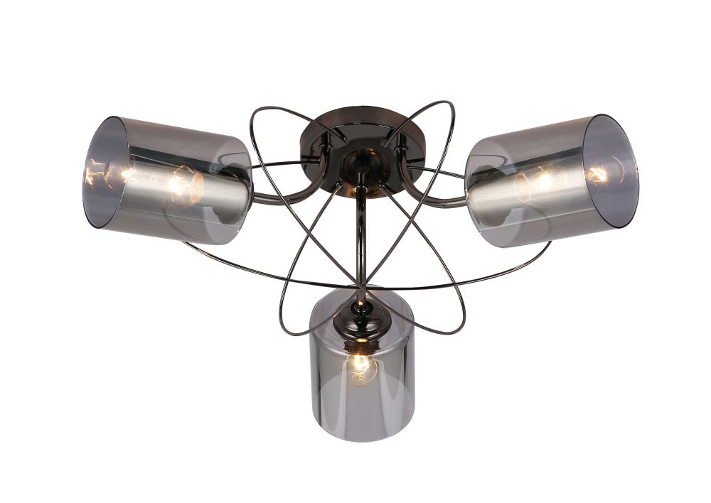Люстра L520 x W520 x H185, мм, 3*40W (120W), BLACK (Черный) Rilon 06336/3 BLACK