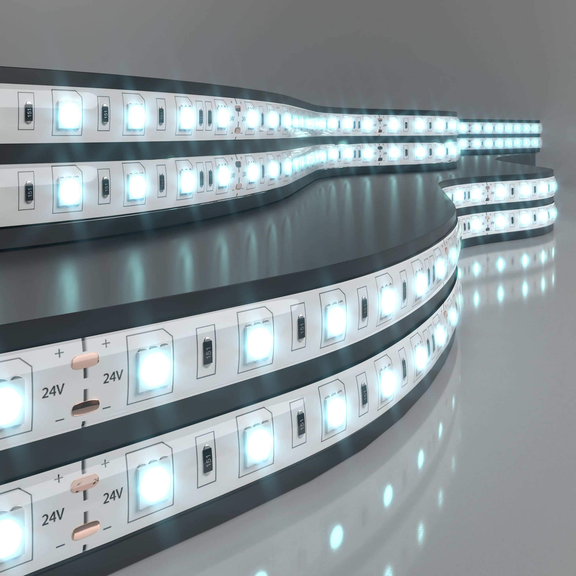 Светодиодная лента Лента светодиодная 24V 14,4W 60Led 5050 IP65 холодный белый, 5м Elektrostandard