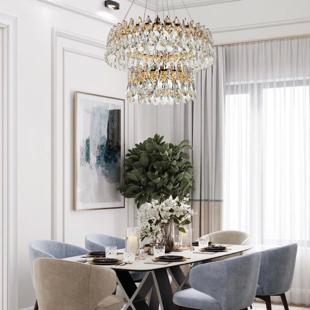 Подвесная люстра 80*80/150 см, LED 96W 3000-5500K MODELUX premium ML.6900.800P GD золото