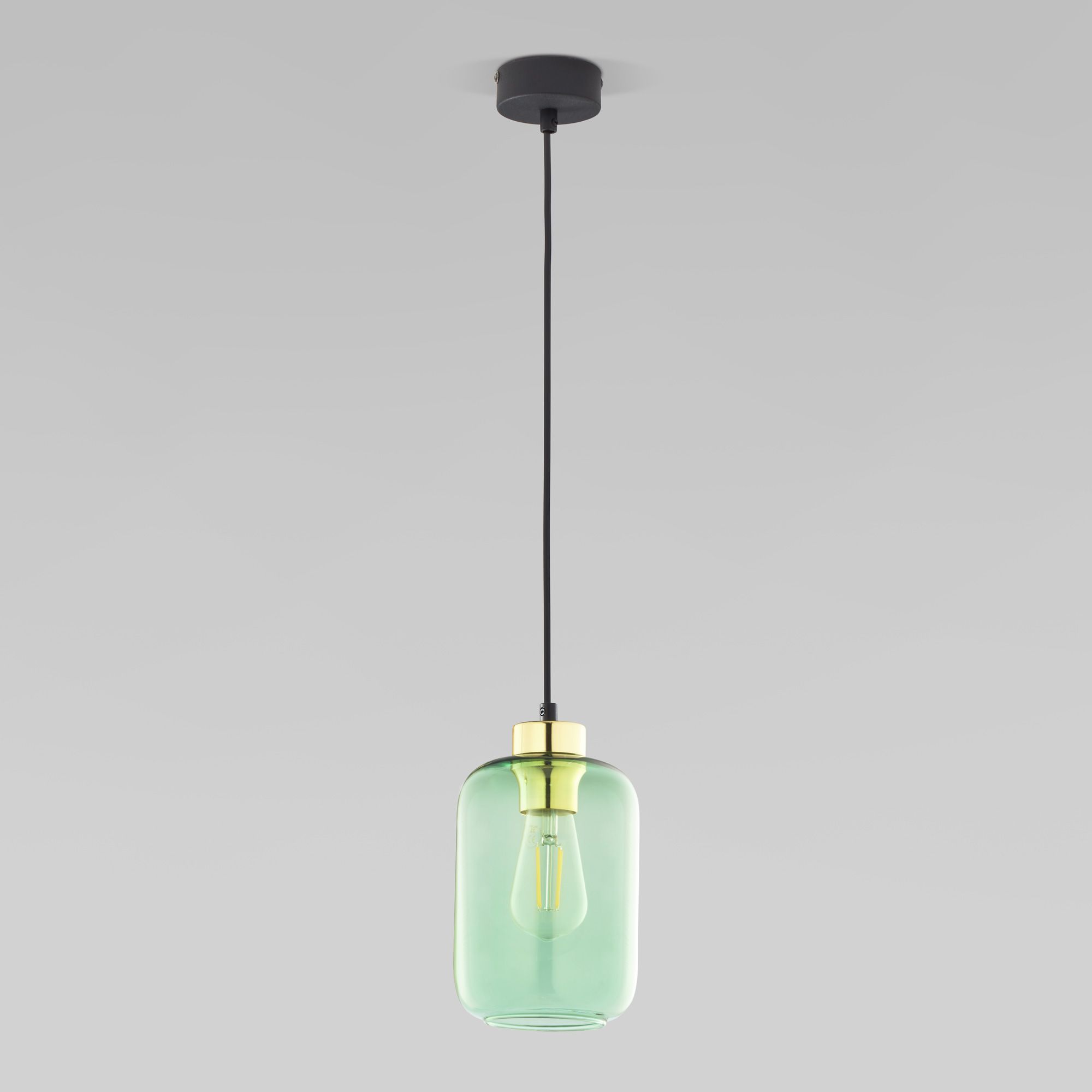 Подвесной светильник 14*14*160 см, 1*E27, W,  TK Lighting Marco 6696, черный;золото