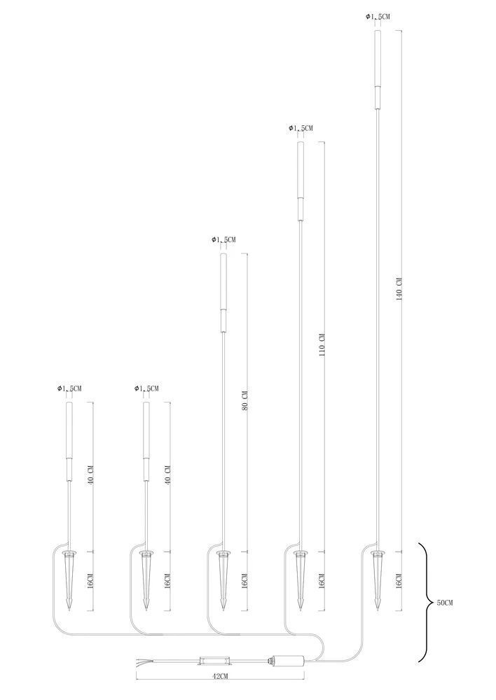 Грунтовый светильник 2,5W, 3000K, Arte Lamp MUSTER A1083PA-5BK, черный