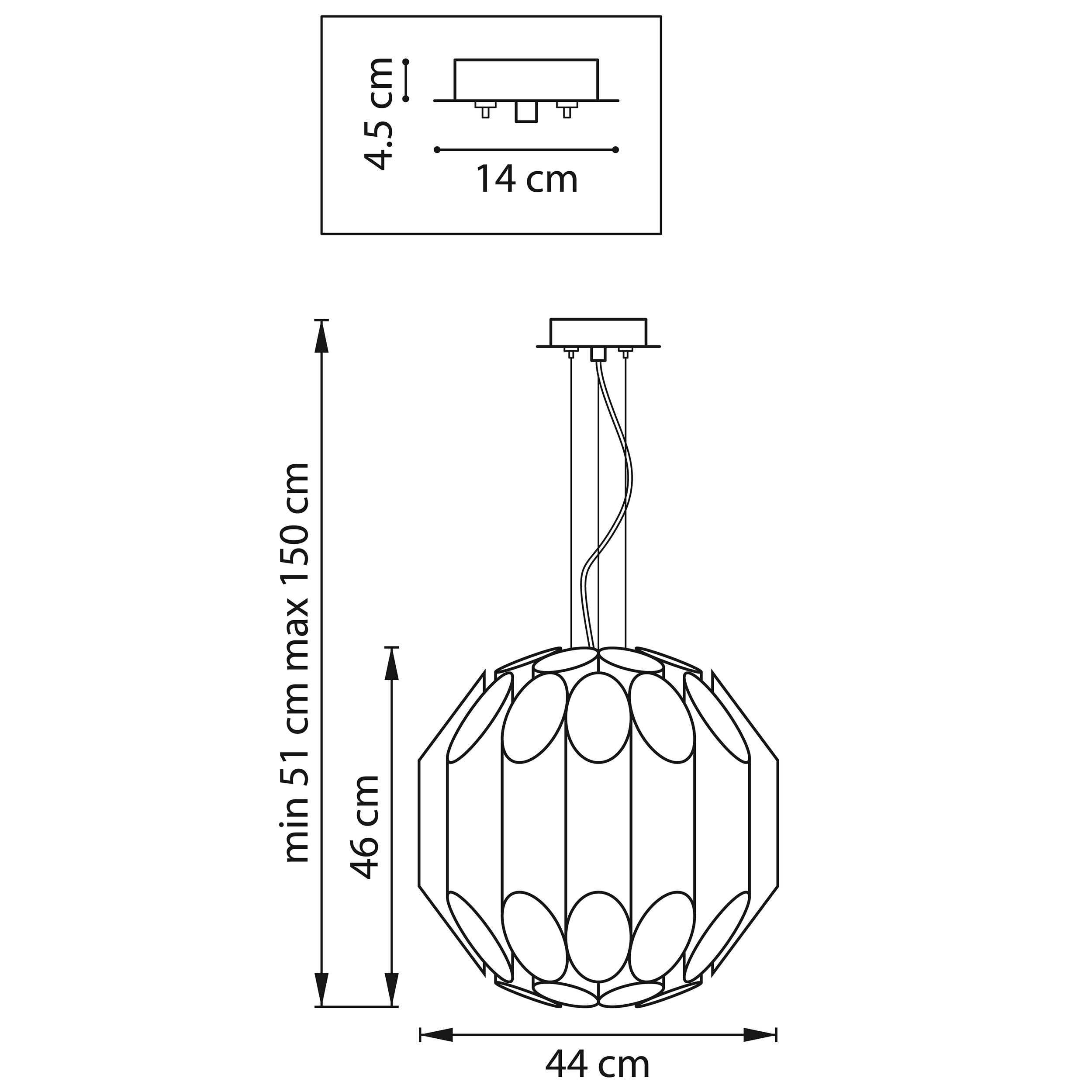 Люстра подвесная 44*15 см, 44*G9*264W, Золото Lightstar Siena 720442
