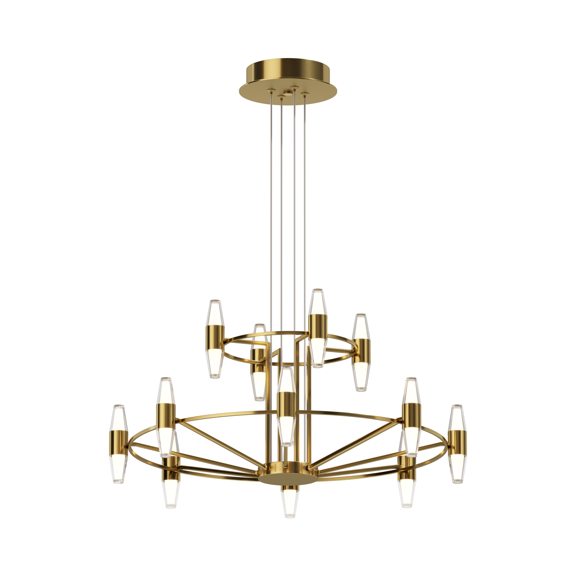 Подвесной светильник *46,5-336,5 см, LED, 72W, 3000K, Maytoni Arana MOD401PL-L72BS3K, Латунь