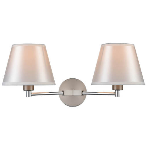 Бра 41*28*20 см, 2*E14 сатин никель Vele Luce Adele VL4003W02