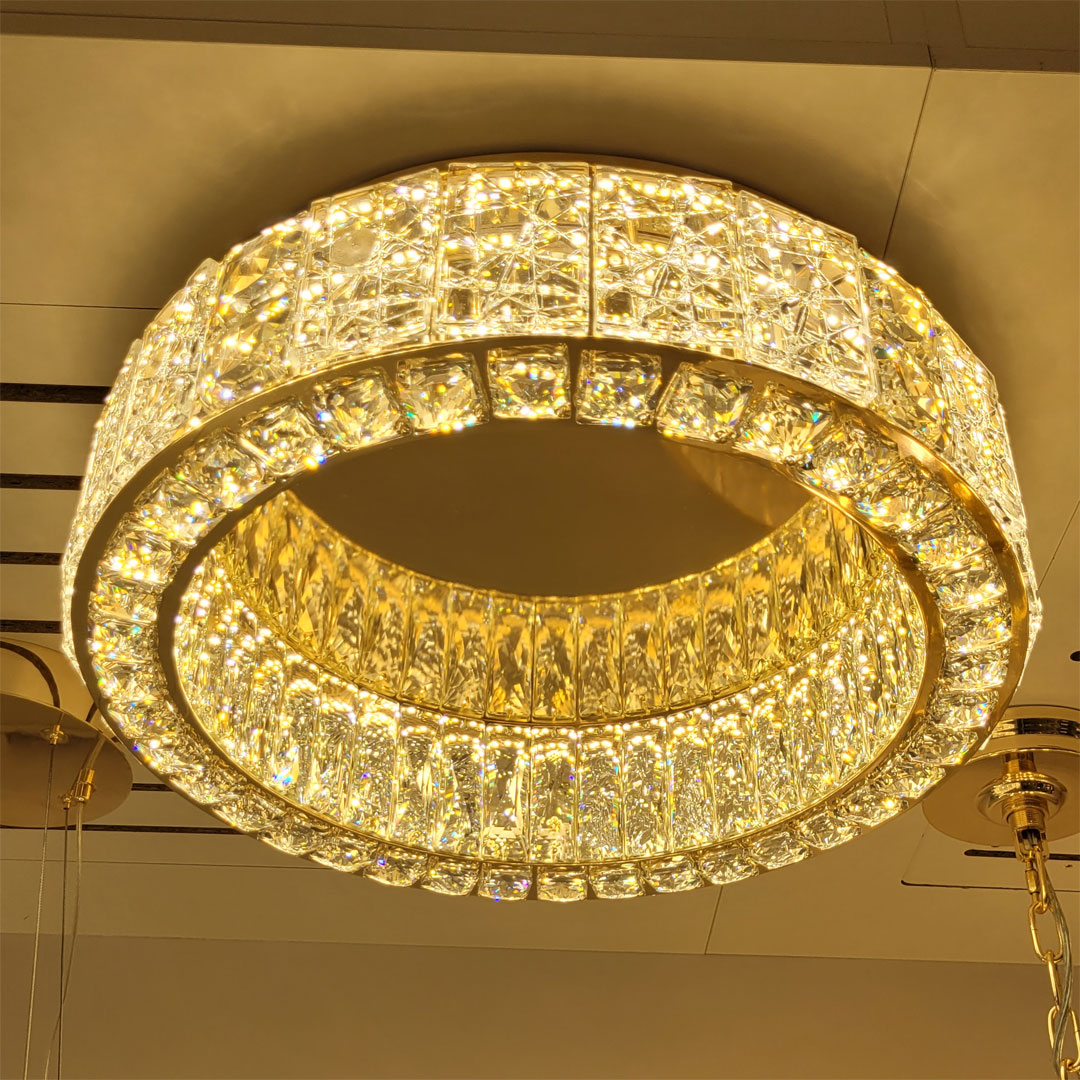 Люстра 60*60*80 см, LED 1*70W, 3700 К, Odeon Light Version 5071/70L, золото/прозрачный