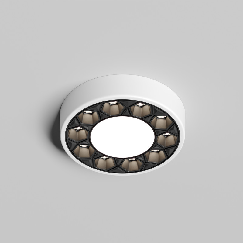 Встраиваемый светильник 9/5.5 см, LED*10W, 4000K, IP20, 720Lm Denkirs Dual DK2440-WB, белый