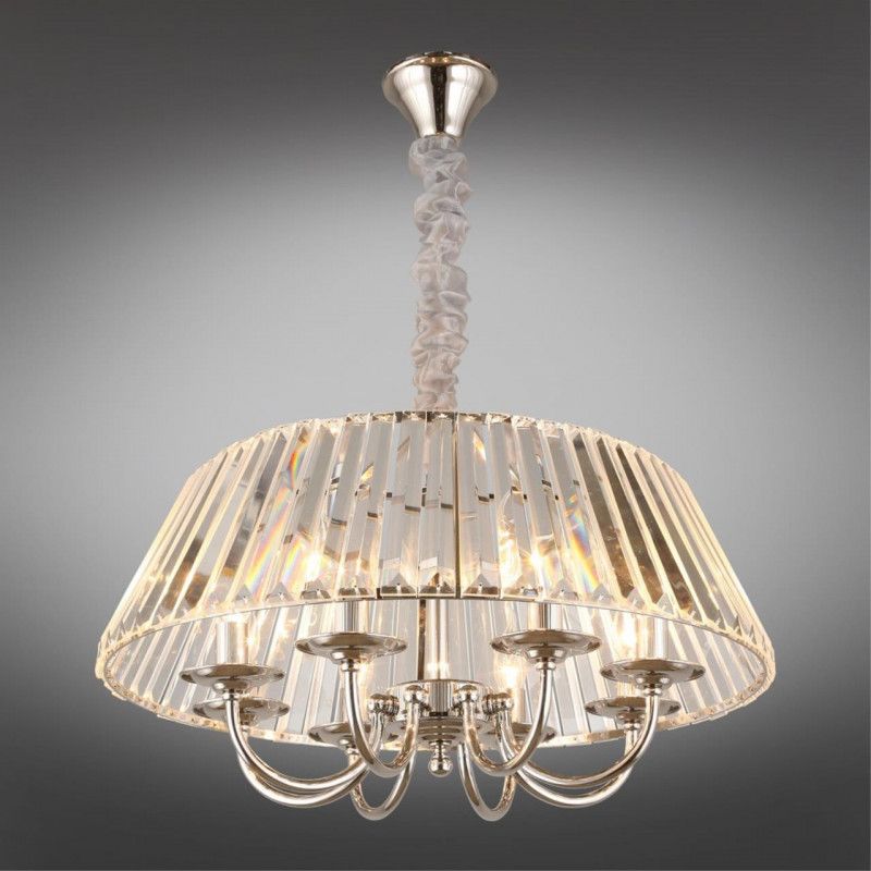Подвесная люстра 62*60-120 см, 8*E14, 40W, Aployt Lucretia APL.748.03.08, хром