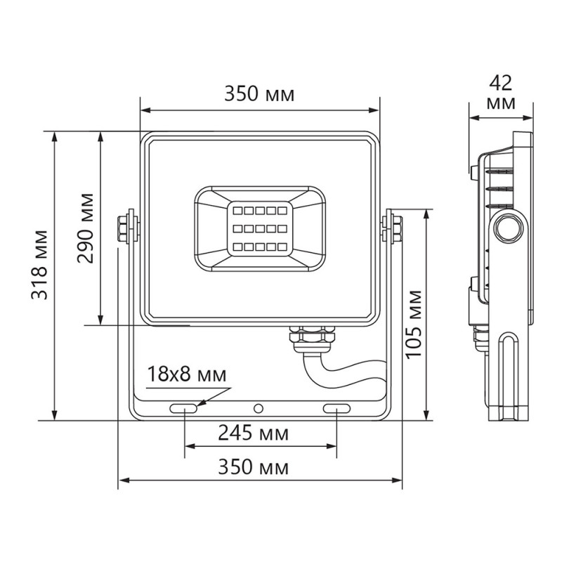 Прожектор светодиодный 2835 SMD 200W 6400K IP65  AC220V/50Hz, черный , LL-924 Feron 29499