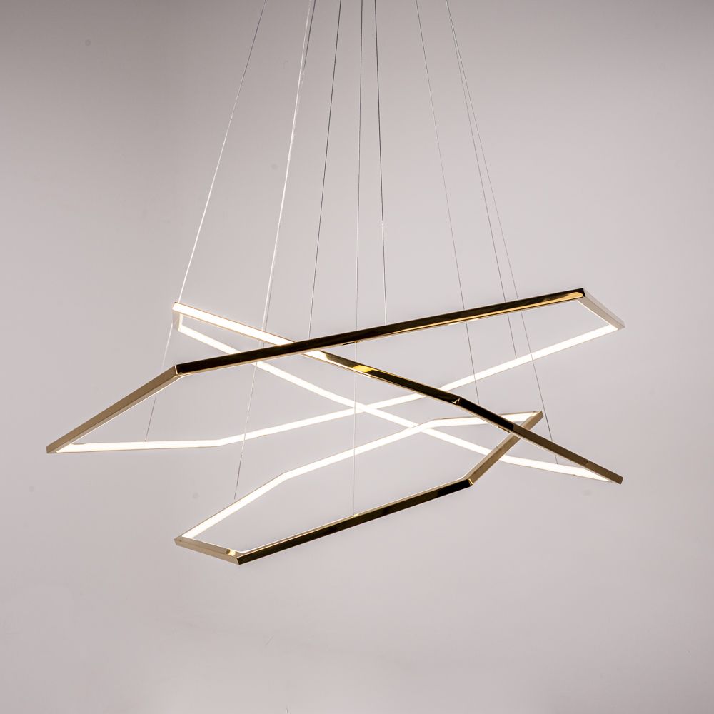 Подвесная люстра Vesanto Cameron Design House D80+100+120 **200 см, 3*LED*60W, 4000K, ImperiumLoft 40.2477, Золотистый